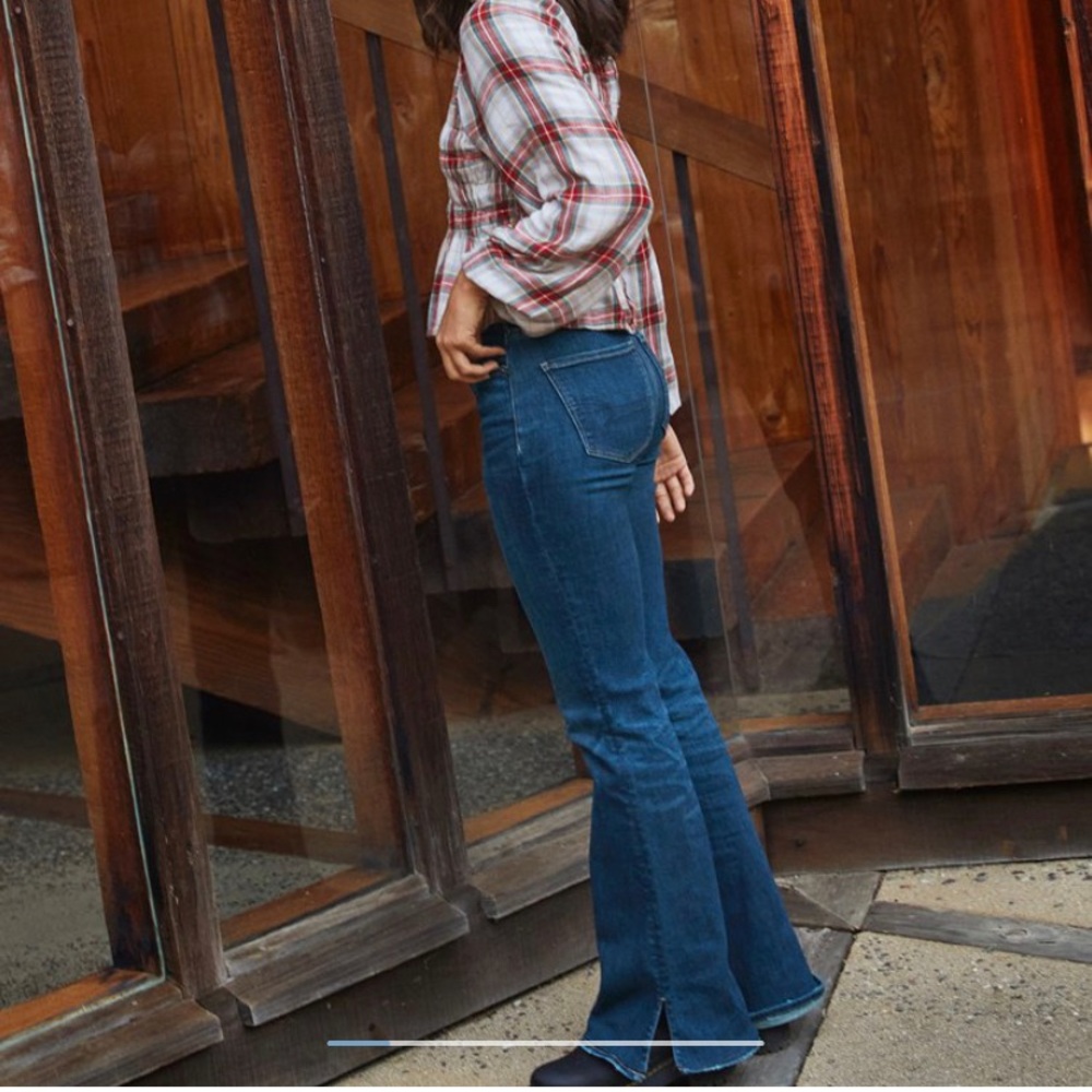 AE next level super high rise flare jeans